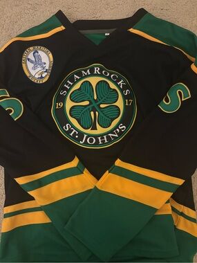 DRAKE ShamRocks St. John's Hockey Jersey in Black, Green & Gold
